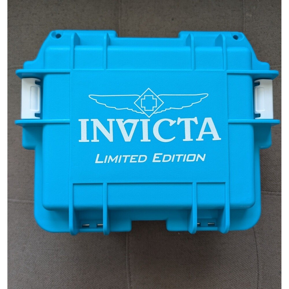 Invicta Limited Edition Turquoise Blue Collectors Impact Dive 3 Watch Case Box